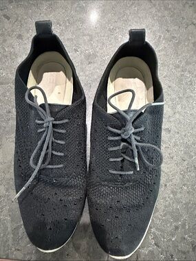 Cole Haan Black Knit Lace-Up Women's Sneakers